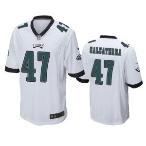 Grant Calcaterra Philadelphia Eagles White Game Jersey