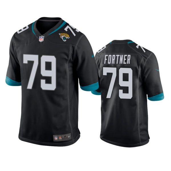 Luke Fortner Jacksonville Jaguars Black Game Jersey