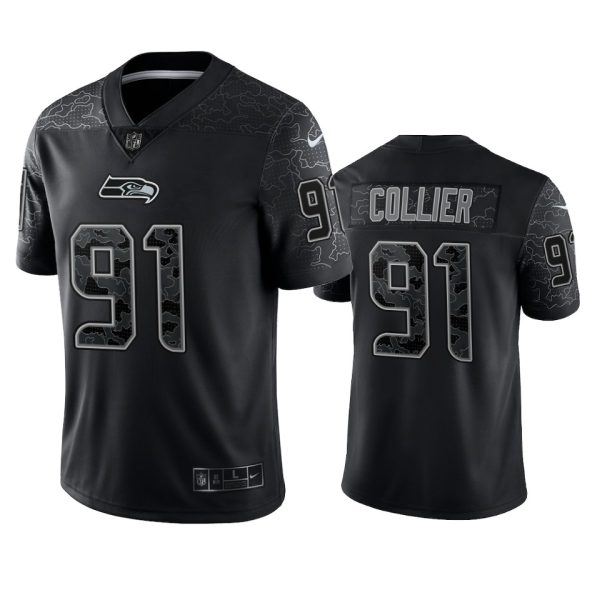 L.J. Collier Seattle Seahawks Black Reflective Limited Jersey - Men's