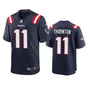 Tyquan Thornton New England Patriots Navy Game Jersey