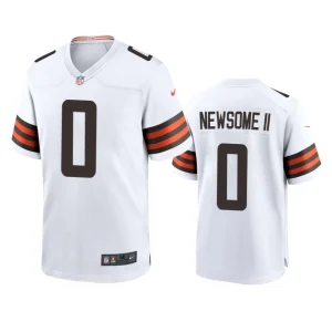 Greg Newsome II Cleveland Browns White Game Jersey