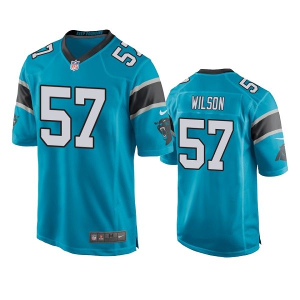 Damien Wilson Carolina Panthers Blue Game Jersey