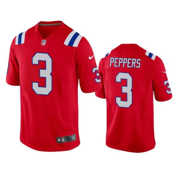 Jabrill Peppers New England Patriots Red Alternate Game Jersey