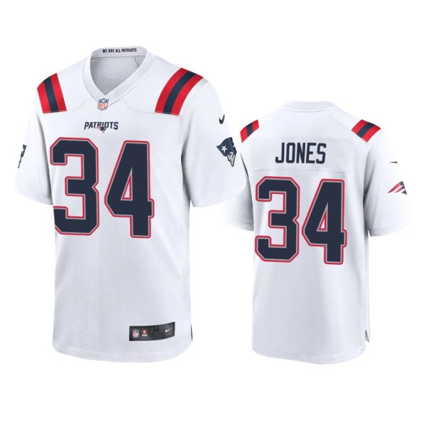 Jack Jones New England Patriots White Game Jersey