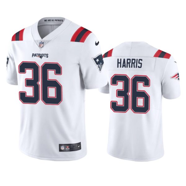 Kevin Harris New England Patriots White Vapor Limited Jersey