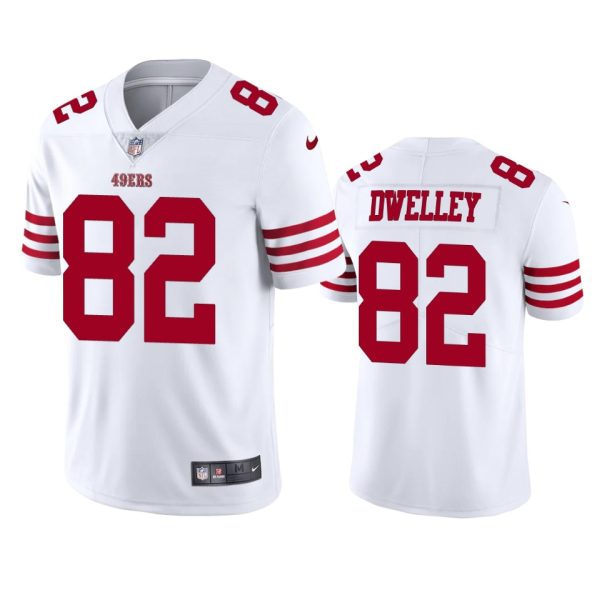 Ross Dwelley San Francisco 49ers 2022-23 Vapor Limited White Jersey - Men's