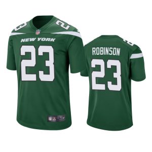 James Robinson New York Jets Green Game Jersey