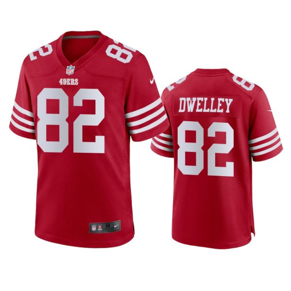 Ross Dwelley San Francisco 49ers 2022-23 Game Scarlet Jersey - Men's