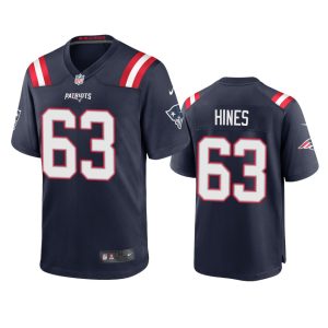 Chasen Hines New England Patriots Navy Game Jersey