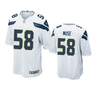 Tanner Muse Seattle Seahawks White Game Jersey