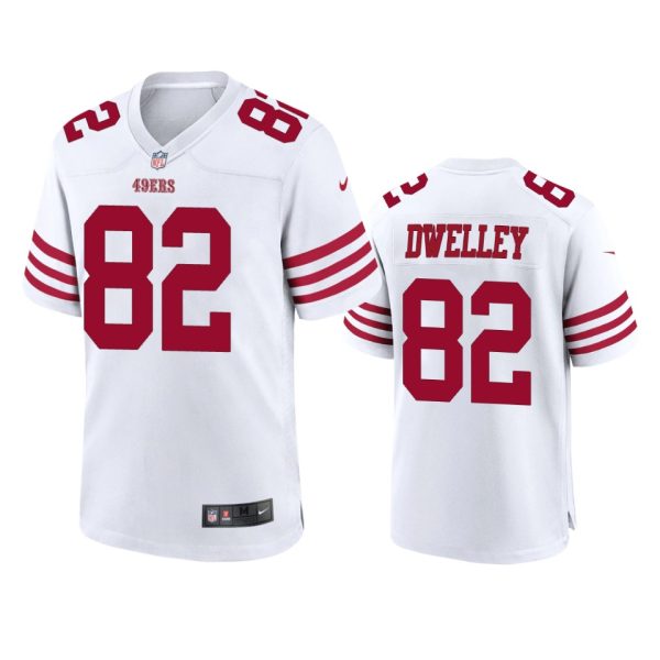 Ross Dwelley San Francisco 49ers 2022-23 Game White Jersey - Men's