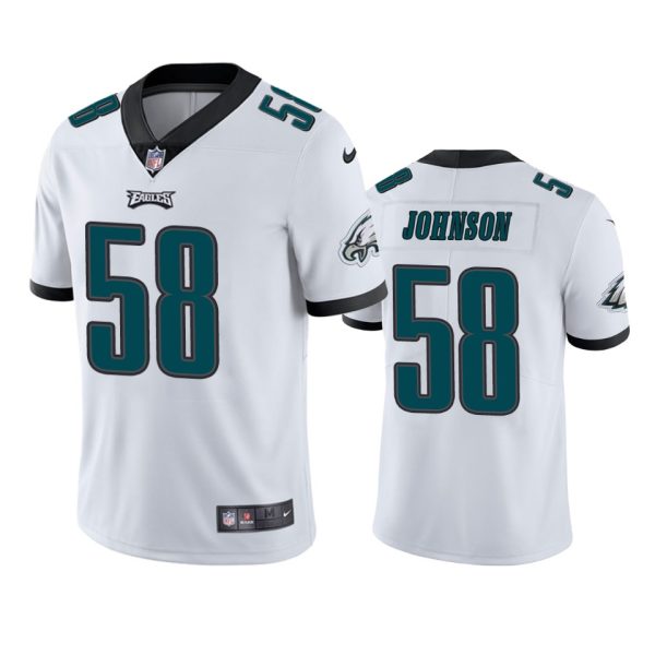 Kyron Johnson Philadelphia Eagles White Vapor Limited Jersey