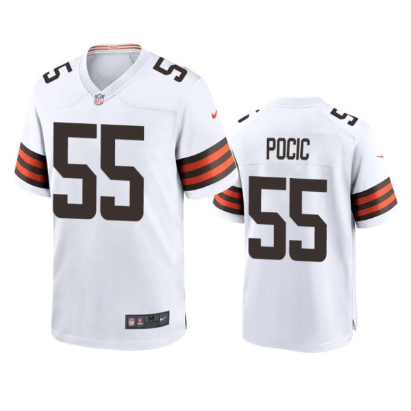 Ethan Pocic Cleveland Browns White Game Jersey