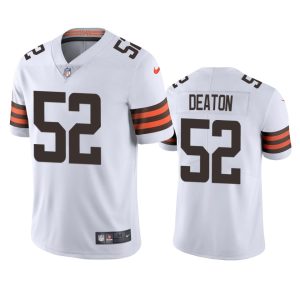 Dawson Deaton Cleveland Browns White Vapor Limited Jersey