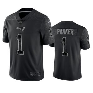 DeVante Parker New England Patriots Black Reflective Limited Jersey