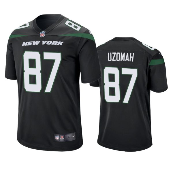 C.J. Uzomah New York Jets Black Game Jersey