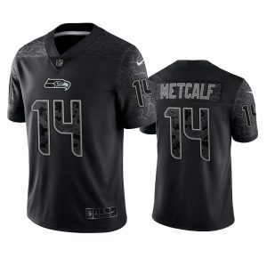 D.K. Metcalf Seattle Seahawks Black Reflective Limited Jersey - Men's