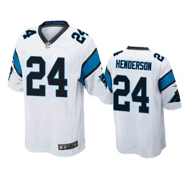 C.J. Henderson Carolina Panthers White Game Jersey