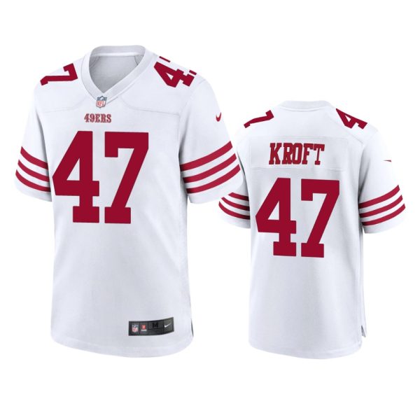 Tyler Kroft San Francisco 49ers White Game Jersey