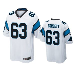 Austin Corbett Carolina Panthers White Game Jersey