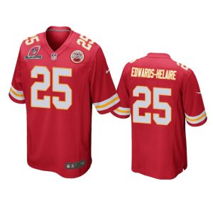 Clyde Edwards-Helaire Kansas City Chiefs Red 2021 NFL Playoffs Patch Jersey