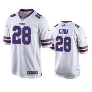 James Cook Buffalo Bills White Game Jersey