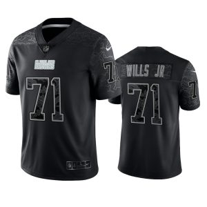 Jedrick Wills Cleveland Browns Black Reflective Limited Jersey