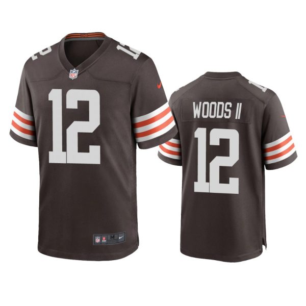 Michael Woods II Cleveland Browns Brown Game Jersey