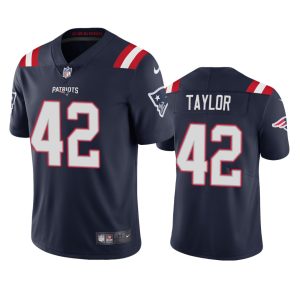 J.J. Taylor New England Patriots Navy Vapor Limited Jersey