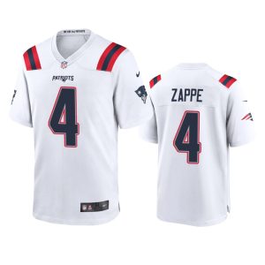 Bailey Zappe New England Patriots White Game Jersey
