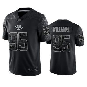 Quinnen Williams New York Jets Black Reflective Limited Jersey - Men's