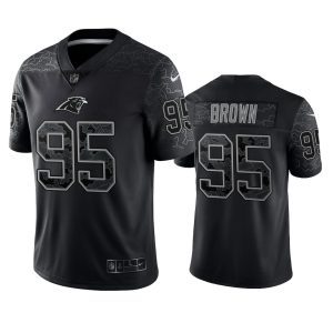 Derrick Brown Carolina Panthers Black Reflective Limited Jersey