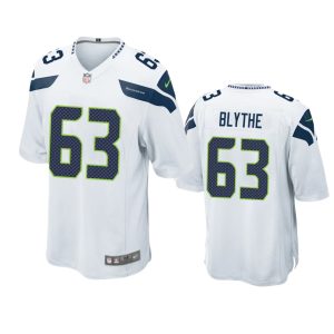 Austin Blythe Seattle Seahawks White Game Jersey
