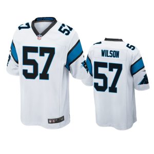 Damien Wilson Carolina Panthers White Game Jersey