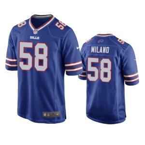 Matt Milano Buffalo Bills Royal Game Jersey