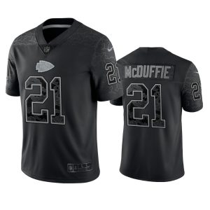 Trent McDuffie Kansas City Chiefs Black Reflective Limited Jersey