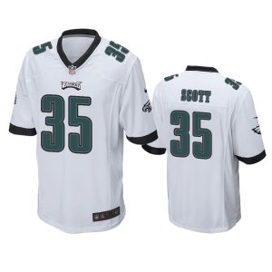 Boston Scott Philadelphia Eagles White Game Jersey