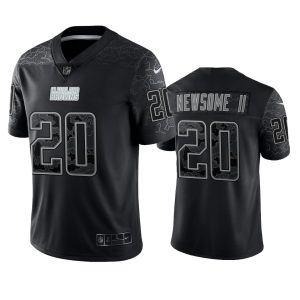 Greg Newsome II Cleveland Browns Black Reflective Limited Jersey