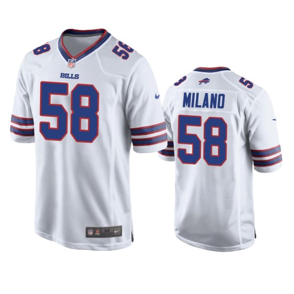 Matt Milano Buffalo Bills White Game Jersey