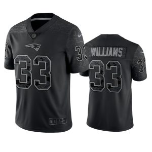 Joejuan Williams New England Patriots Black Reflective Limited Jersey