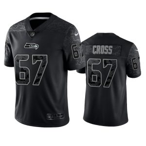 Charles Cross Seattle Seahawks Black Reflective Limited Jersey - Men's