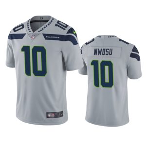 Uchenna Nwosu Seattle Seahawks Gray Vapor Limited Jersey