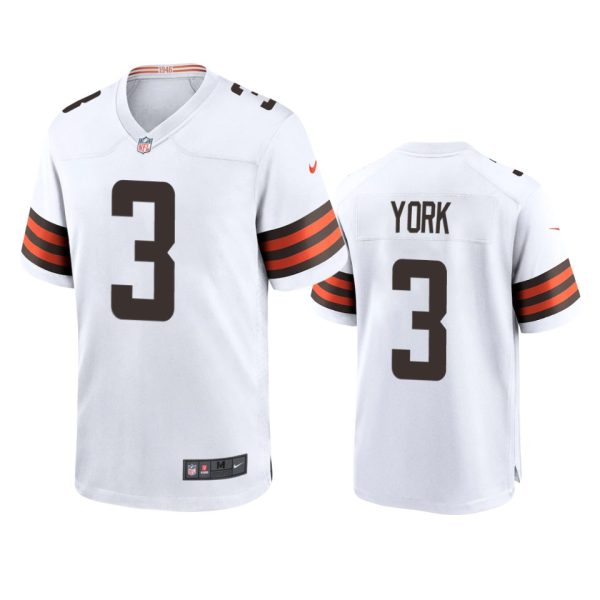Cade York Cleveland Browns White Game Jersey