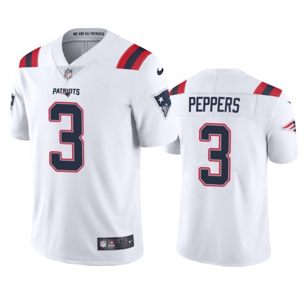 Jabrill Peppers New England Patriots White Vapor Limited Jersey