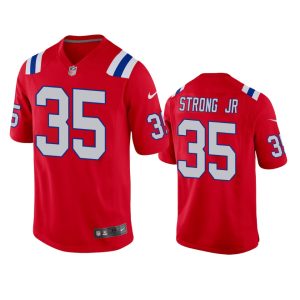 Pierre Strong Jr. New England Patriots Red Alternate Game Jersey