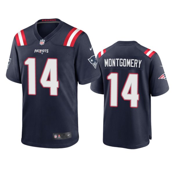 Ty Montgomery New England Patriots Navy Game Jersey