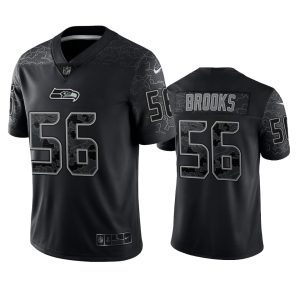 Jordyn Brooks Seattle Seahawks Black Reflective Limited Jersey - Men's