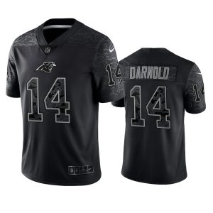 Sam Darnold Carolina Panthers Black Reflective Limited Jersey