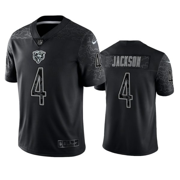 Eddie Jackson Chicago Bears Black Reflective Limited Jersey