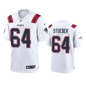 Andrew Stueber New England Patriots White Game Jersey